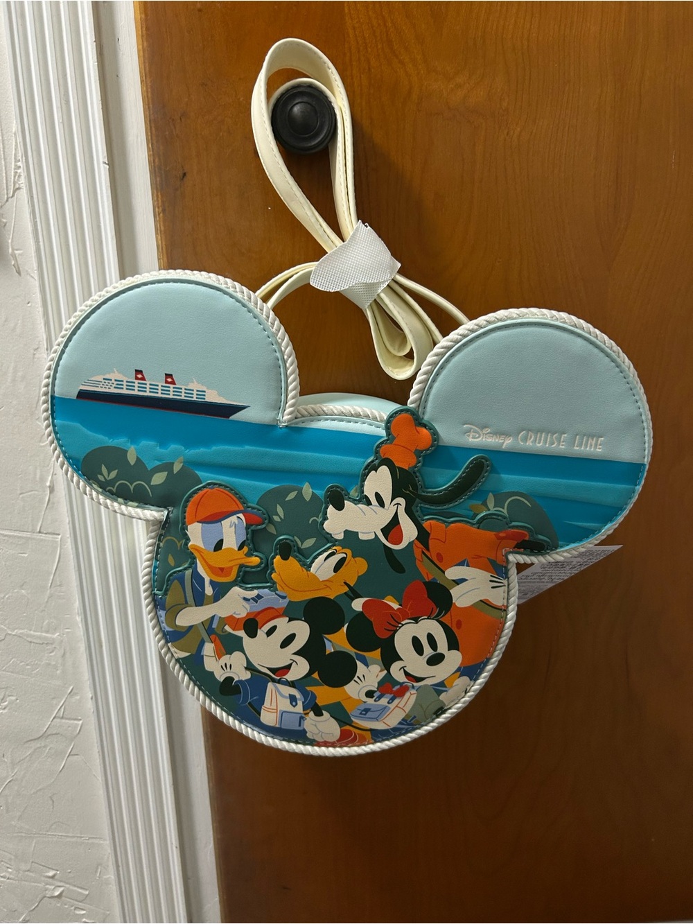 Loungefly Disney Cruise Line Mickey Ears Crossbody Bag - Light Blue